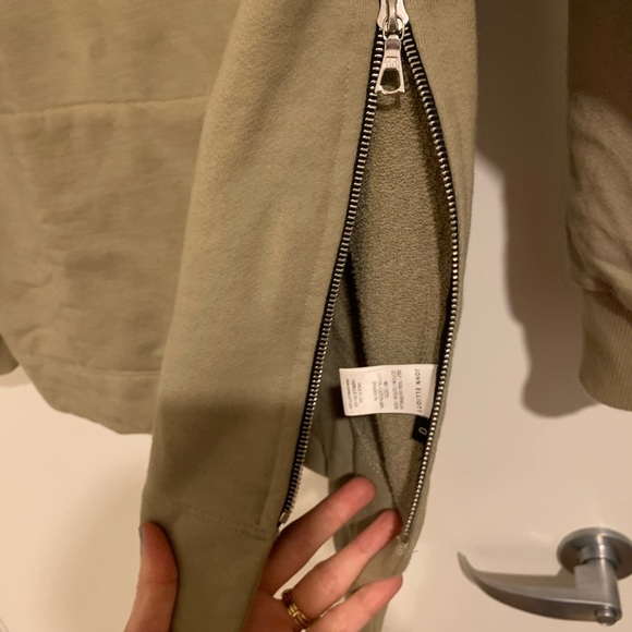 John Elliot Hooded Villian Sweatshirt Tan Size 1 - Picture 6 of 10